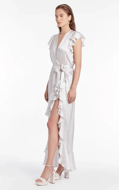 Amanda Uprichard Johanna Silk Maxi Dress in Ceramic