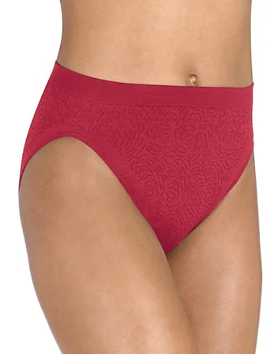 Barely There Microfiber Damask Hi-Cut Pantie