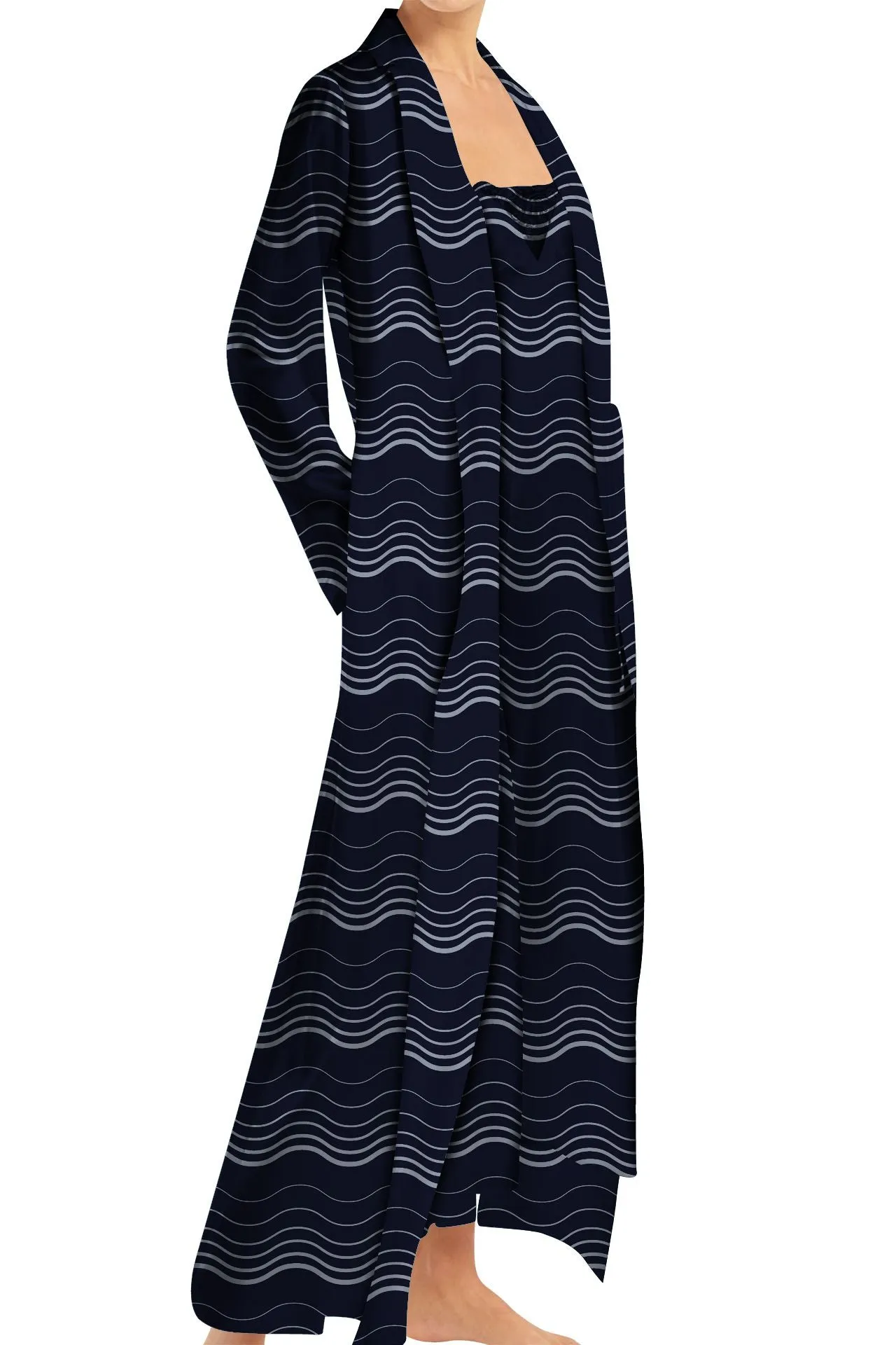 Black Full Sleeve Wrap Dress