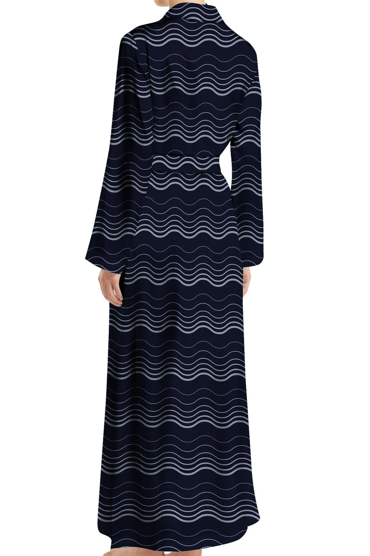 Black Full Sleeve Wrap Dress