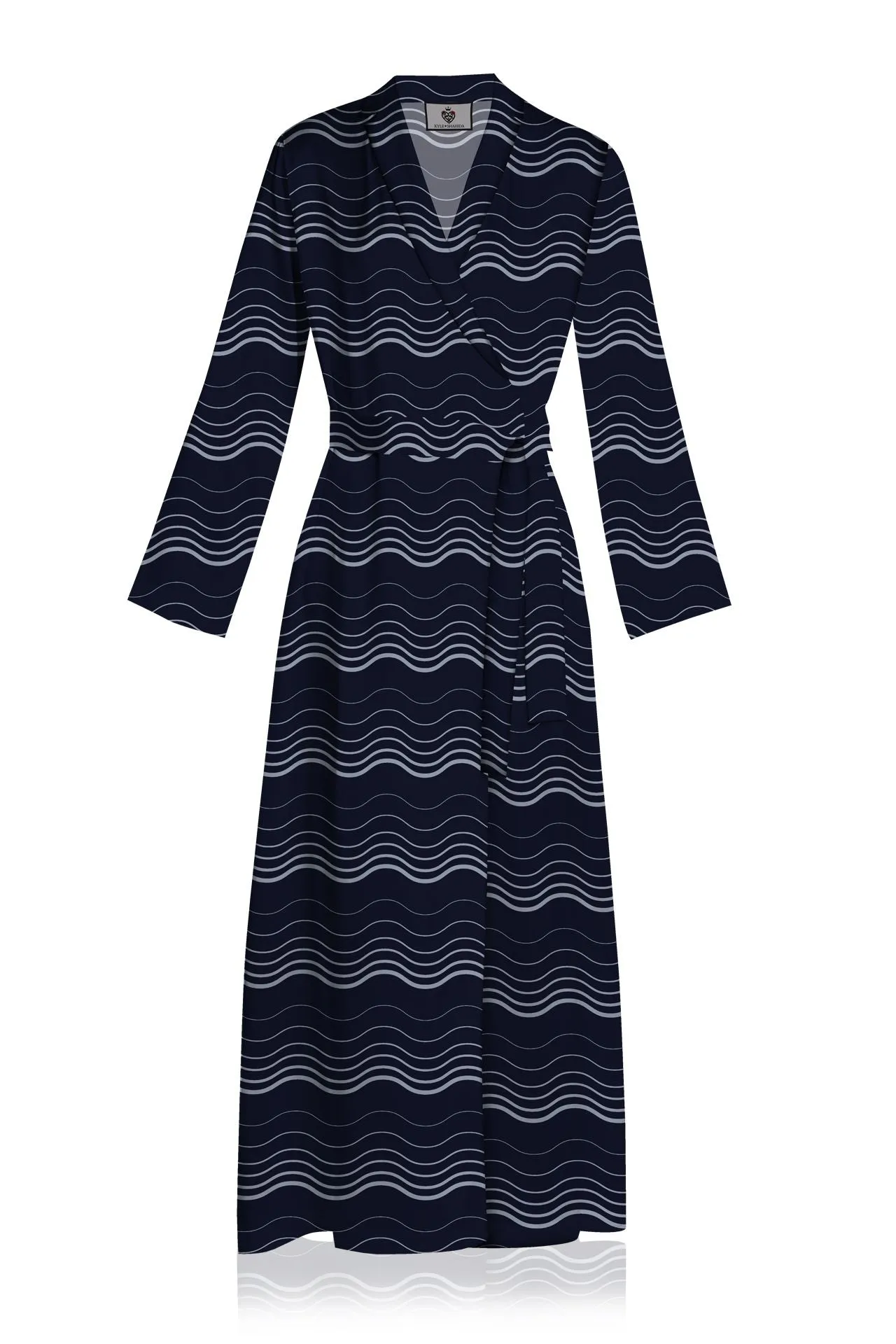 Black Full Sleeve Wrap Dress