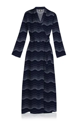 Black Full Sleeve Wrap Dress