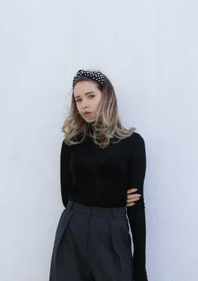 Black Sheer Turtleneck