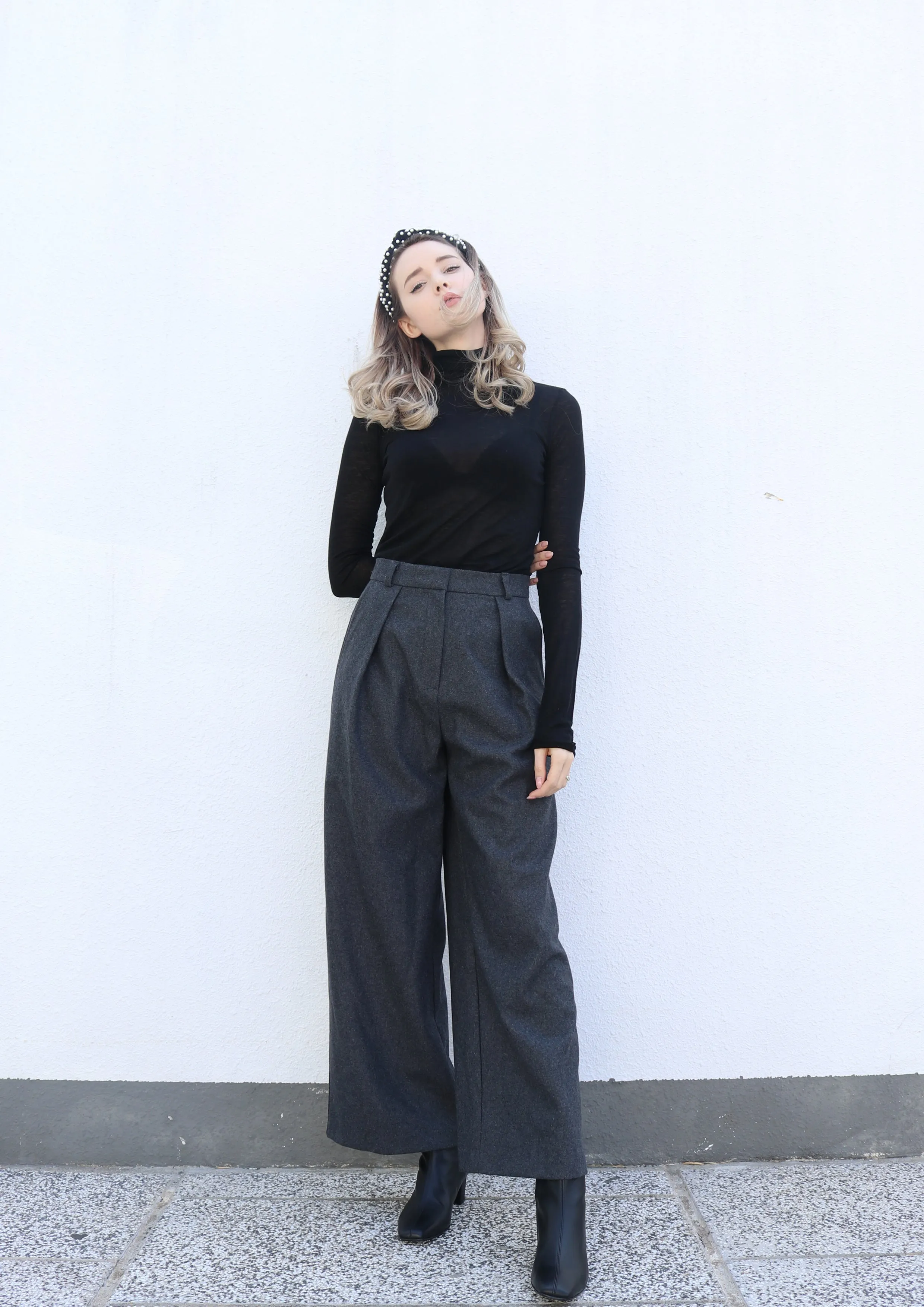 Black Sheer Turtleneck
