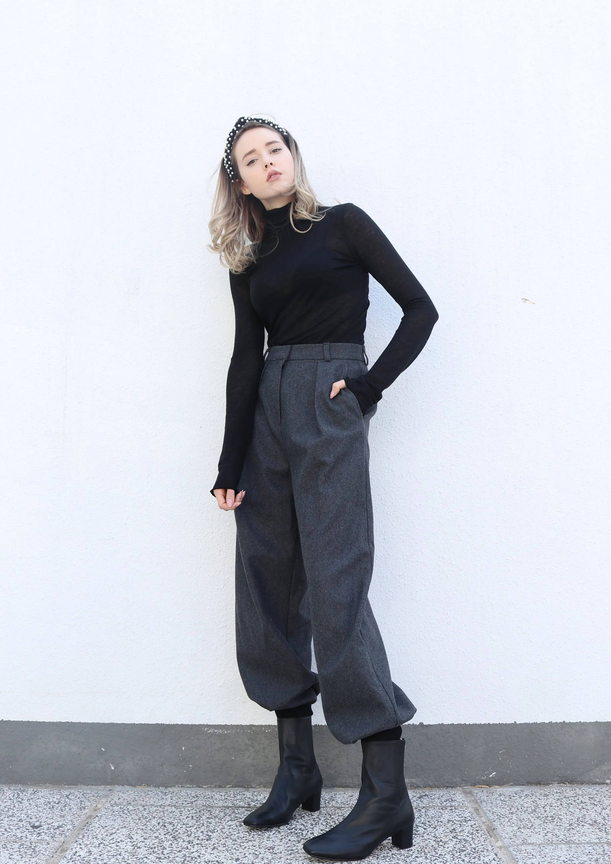 Black Sheer Turtleneck