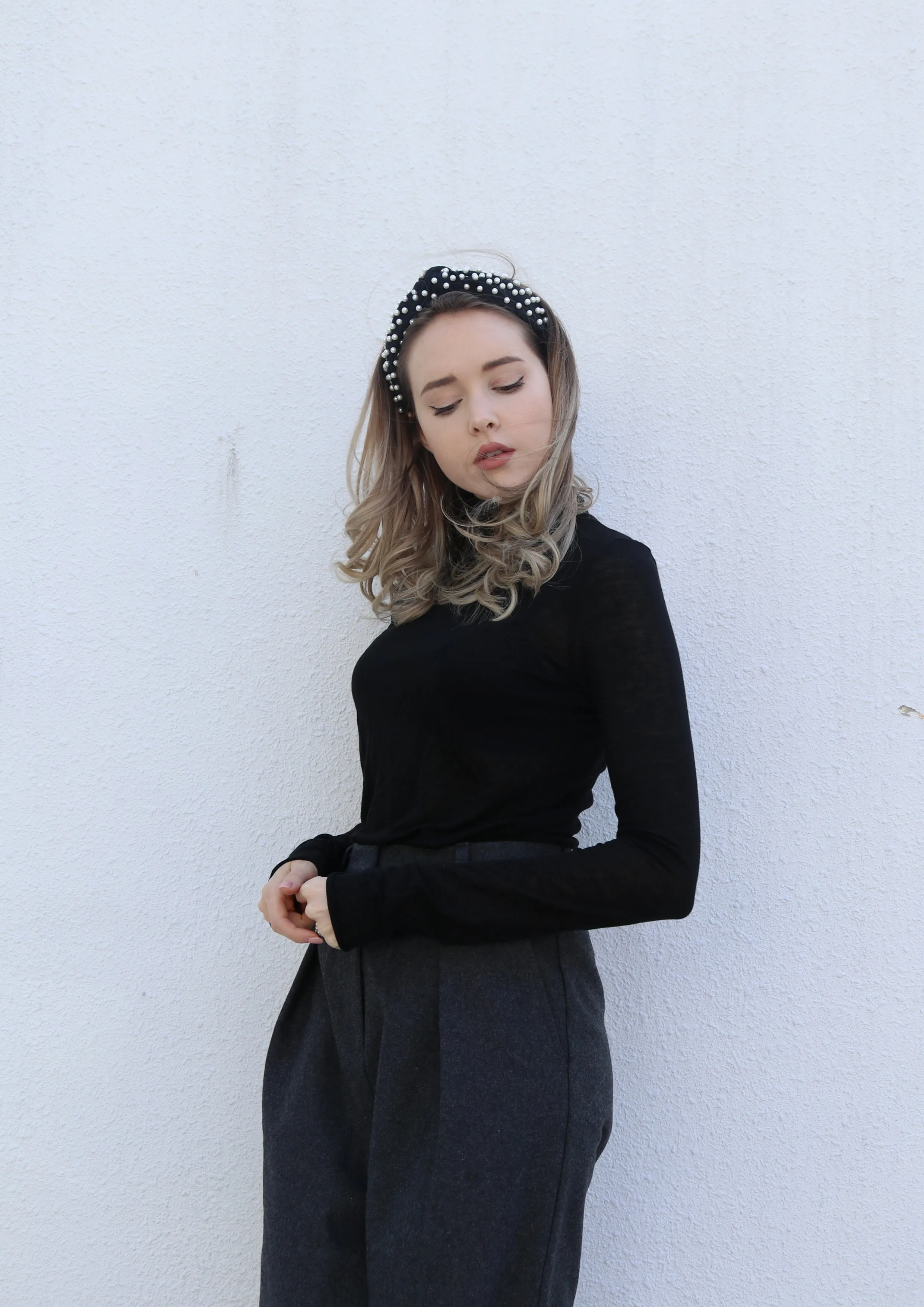 Black Sheer Turtleneck