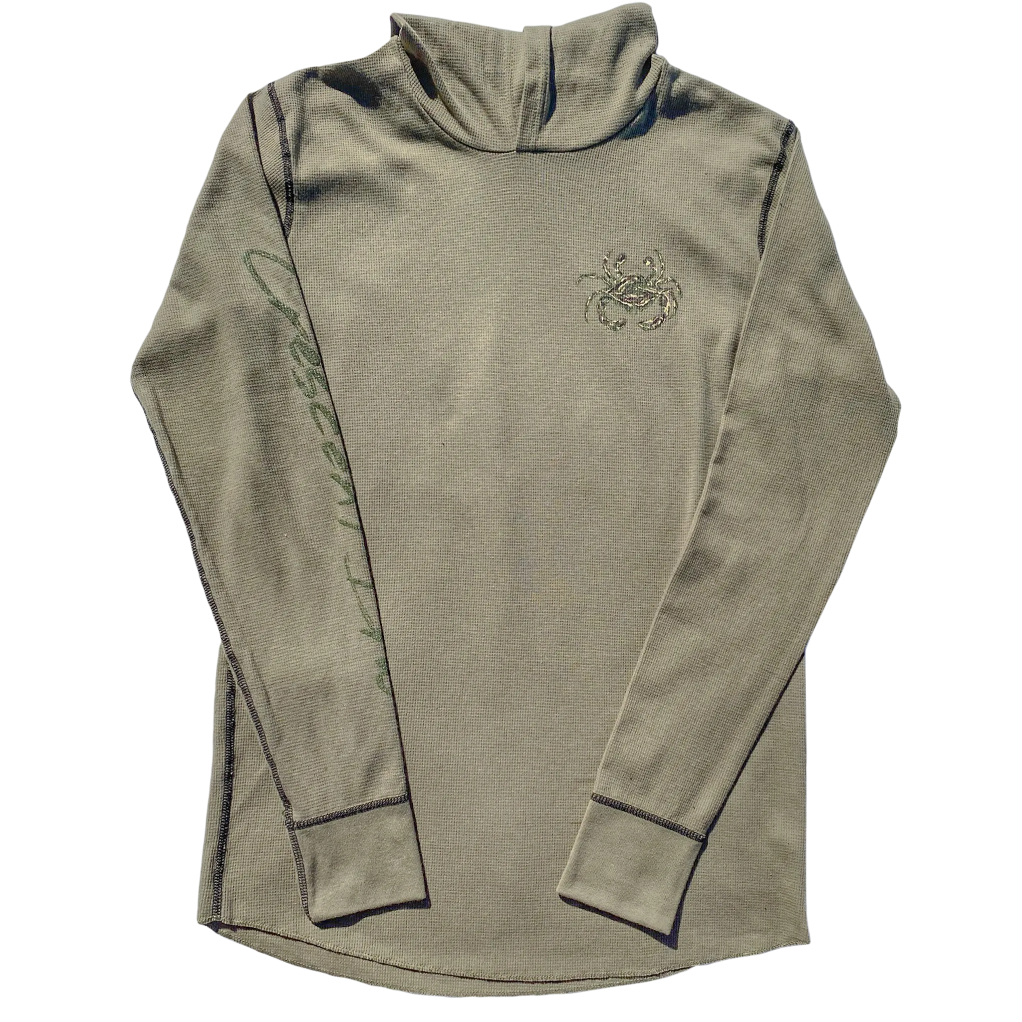 Camo Crab Adult Long Sleeve Thermal Hoodie