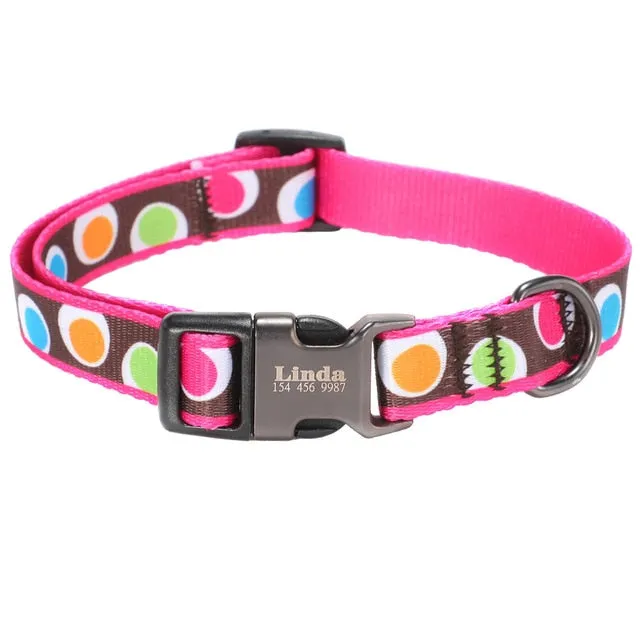 COZY JOY Dog Collar Personalized Nylon Pet Tag