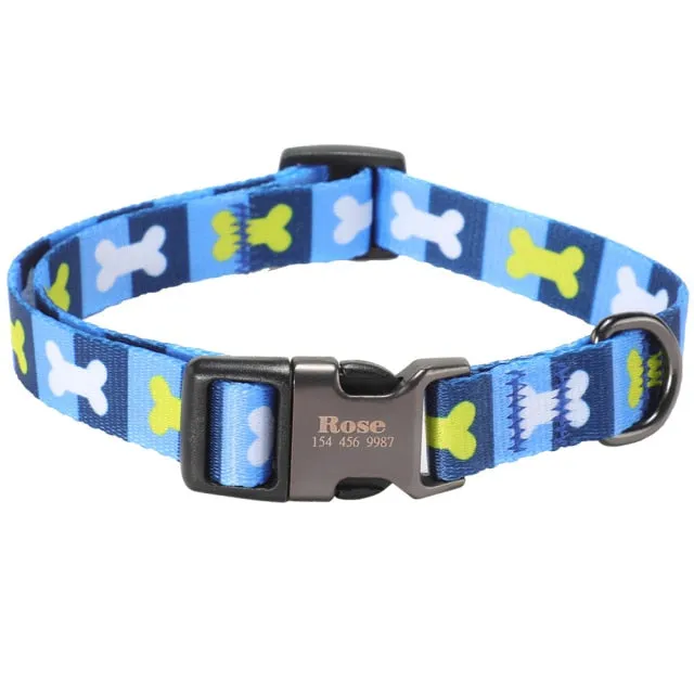COZY JOY Dog Collar Personalized Nylon Pet Tag