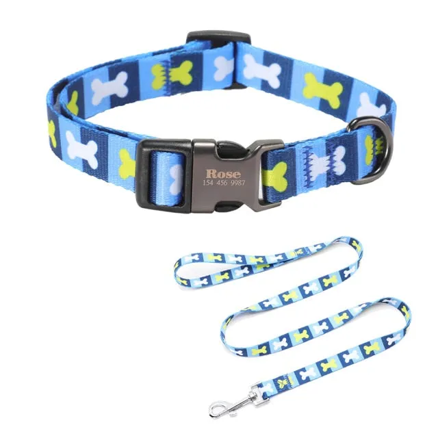 COZY JOY Dog Collar Personalized Nylon Pet Tag