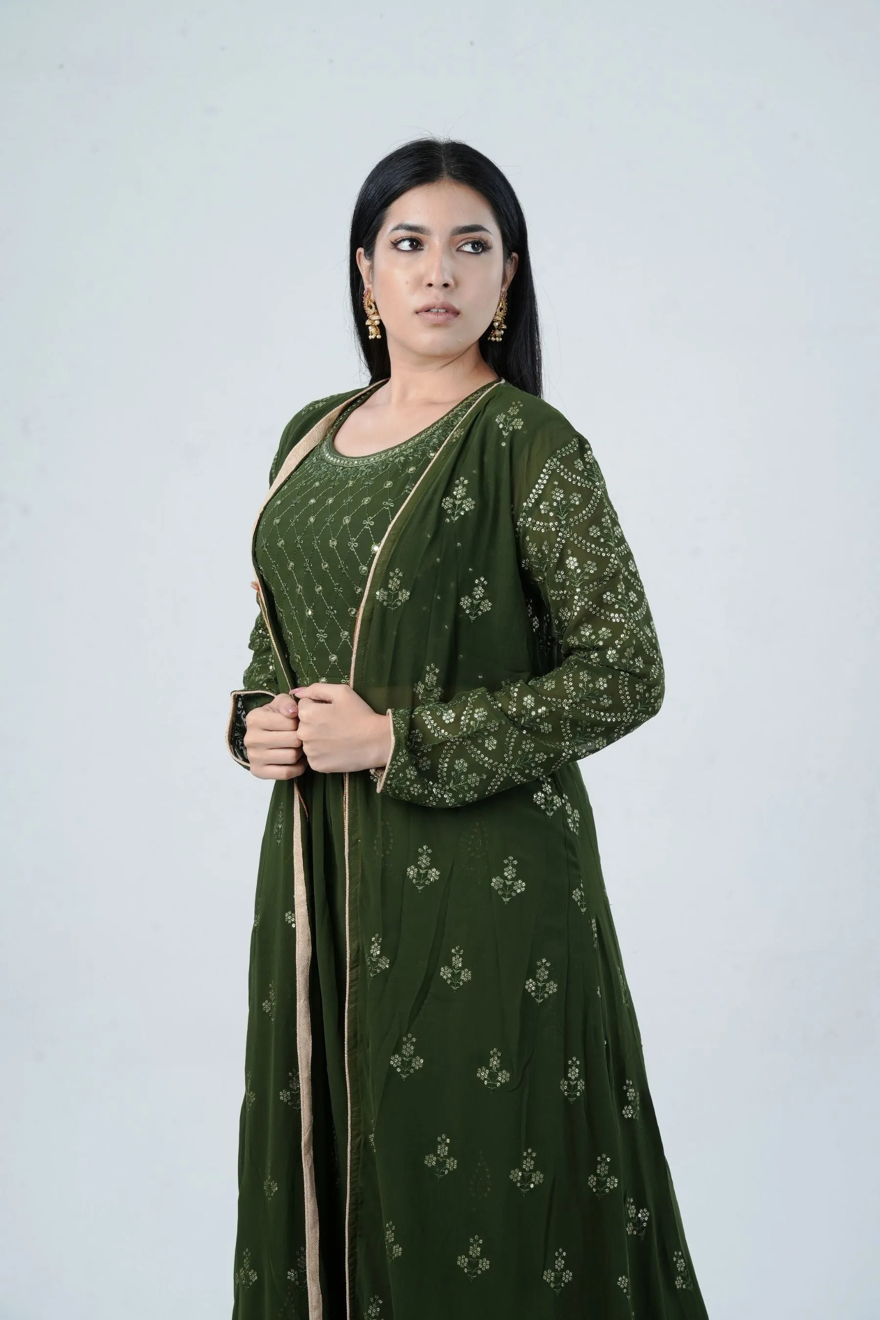 Effortlessly Chic Real Georgette Crop Top & Plazzo Set for Stylish Looks