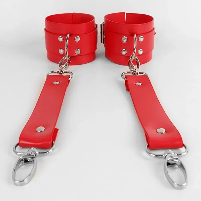 Erotic  PU Leather Harness Bra Set BDSM Bondage Garters - several options
