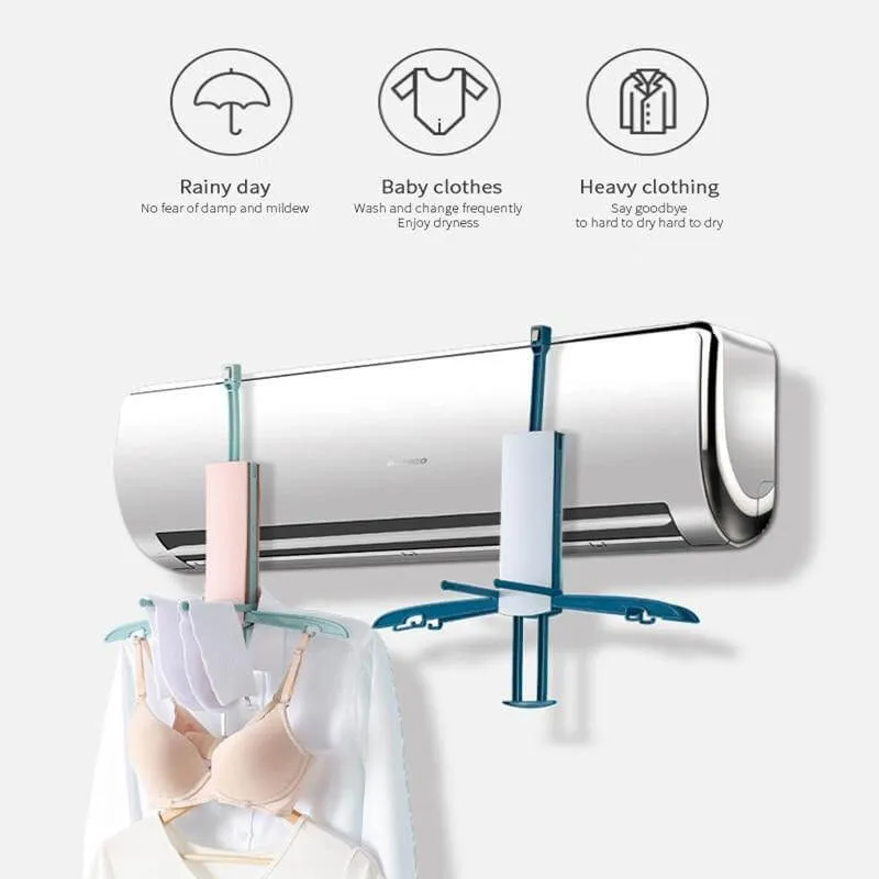 Foldable Air Conditioning Drying Hanger Rack