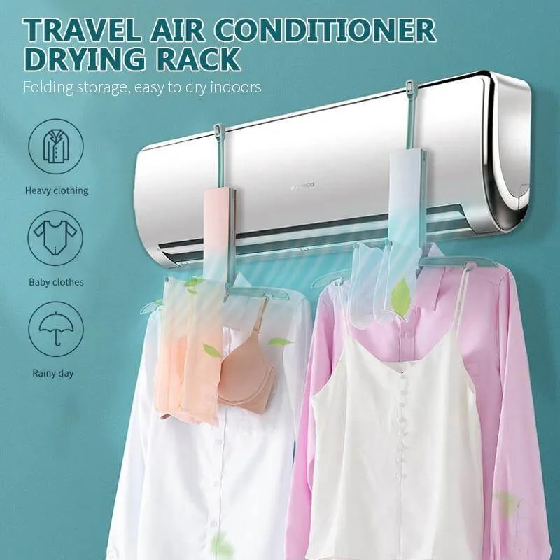 Foldable Air Conditioning Drying Hanger Rack