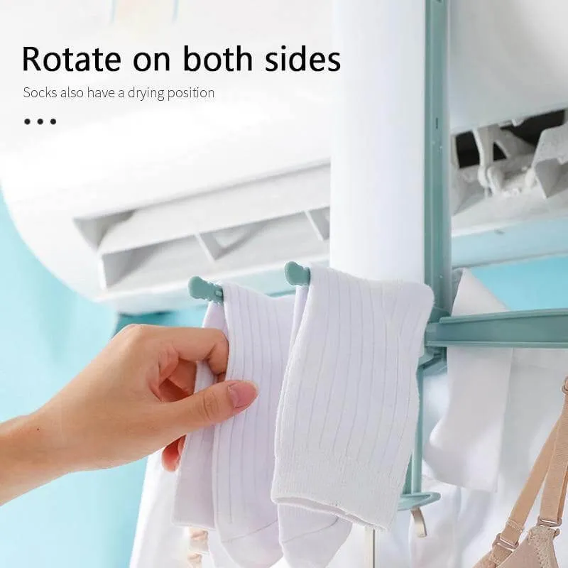 Foldable Air Conditioning Drying Hanger Rack