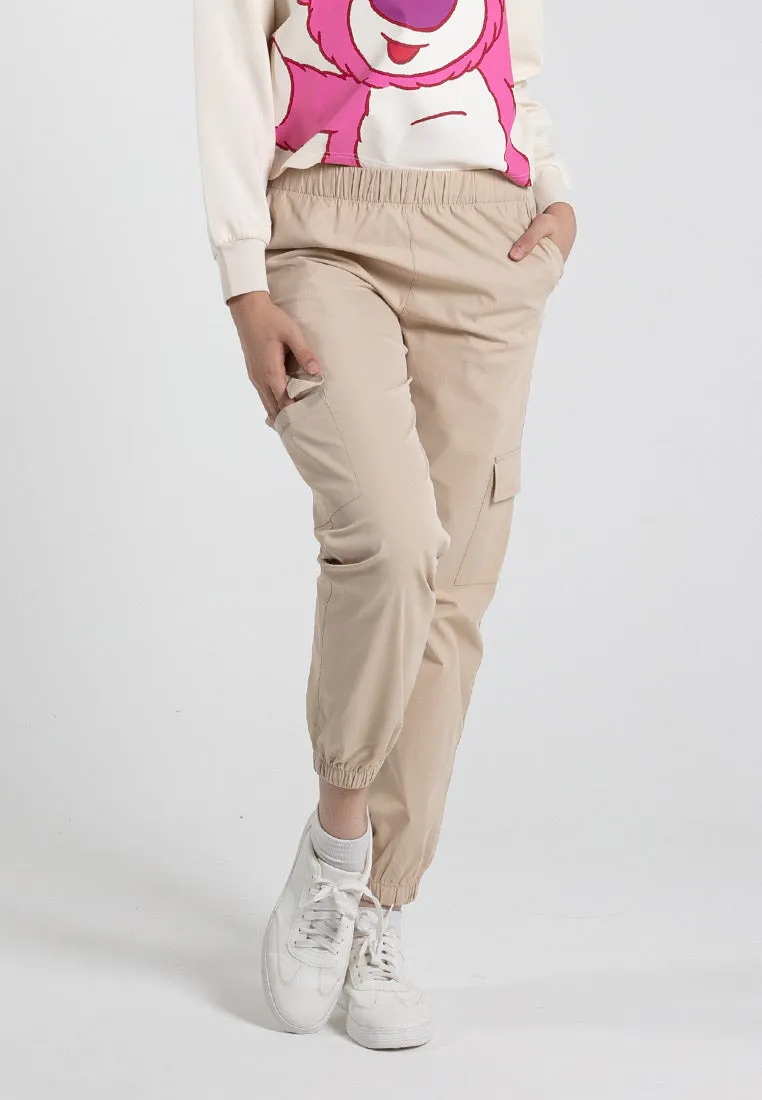 Forest Ladies Polyester Elastic Waisted Cargo Pants Women Casual Jogger Long Pants | Seluar Panjang Perempuan - 810494