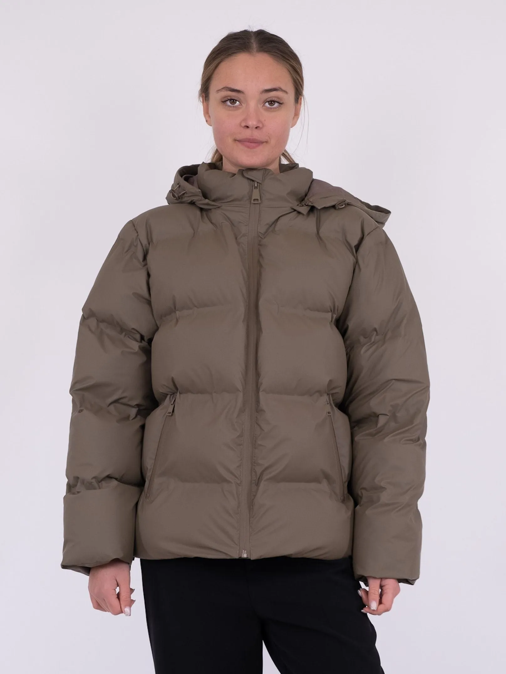 Fox C Puffer Jacket - Dark Taupe