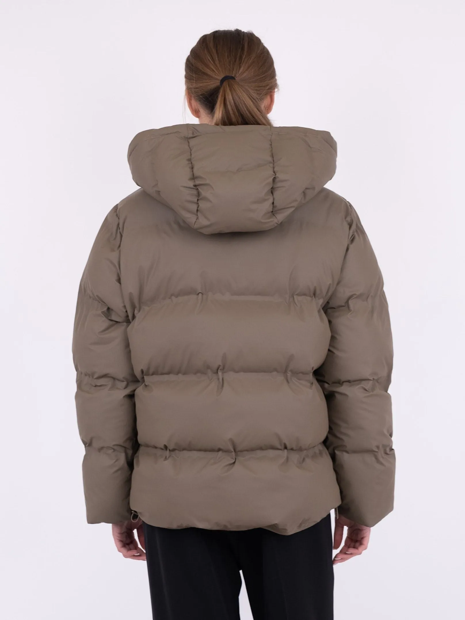 Fox C Puffer Jacket - Dark Taupe