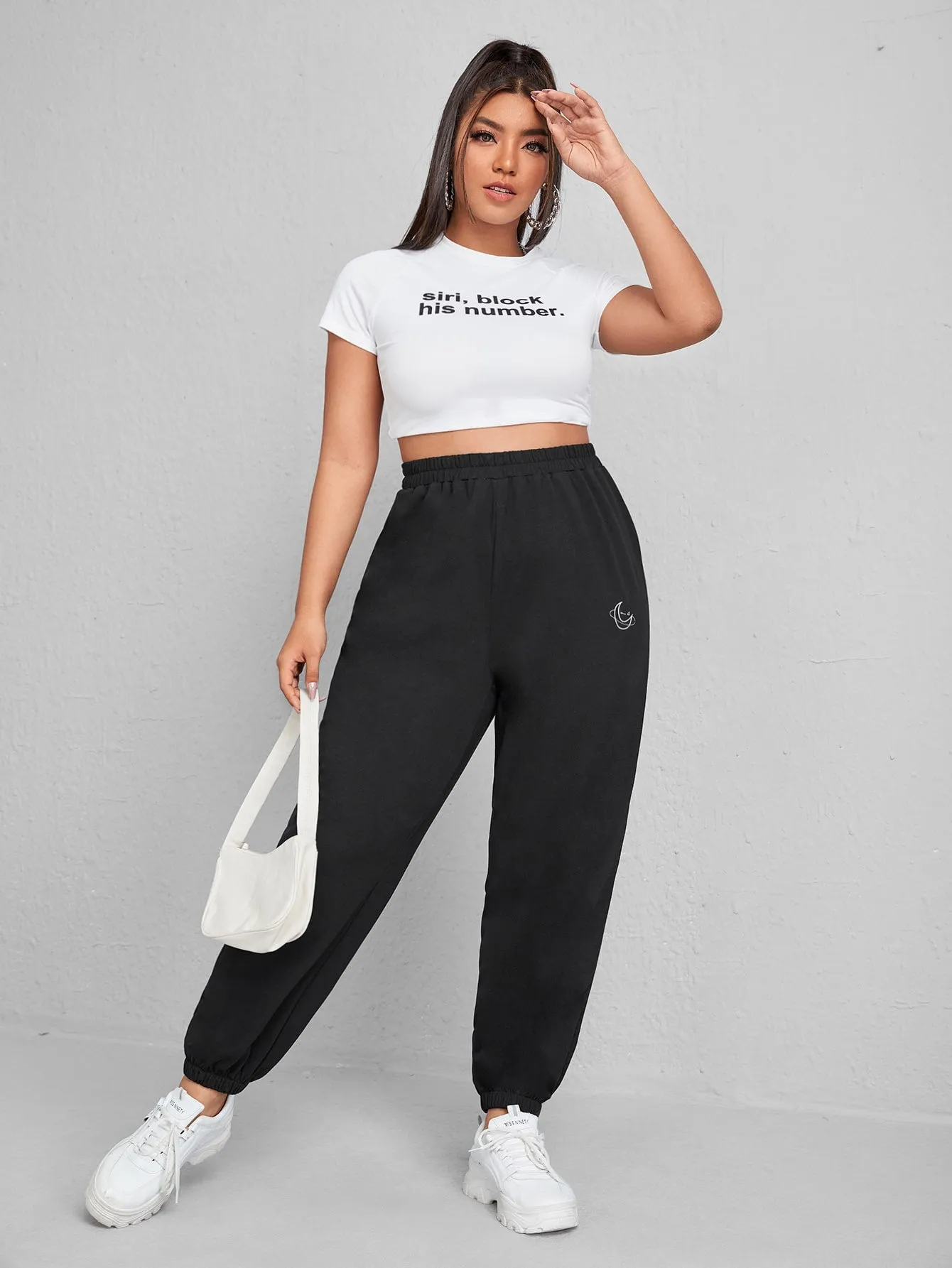 Galaxy High Waist Long Plus Size Sweatpants