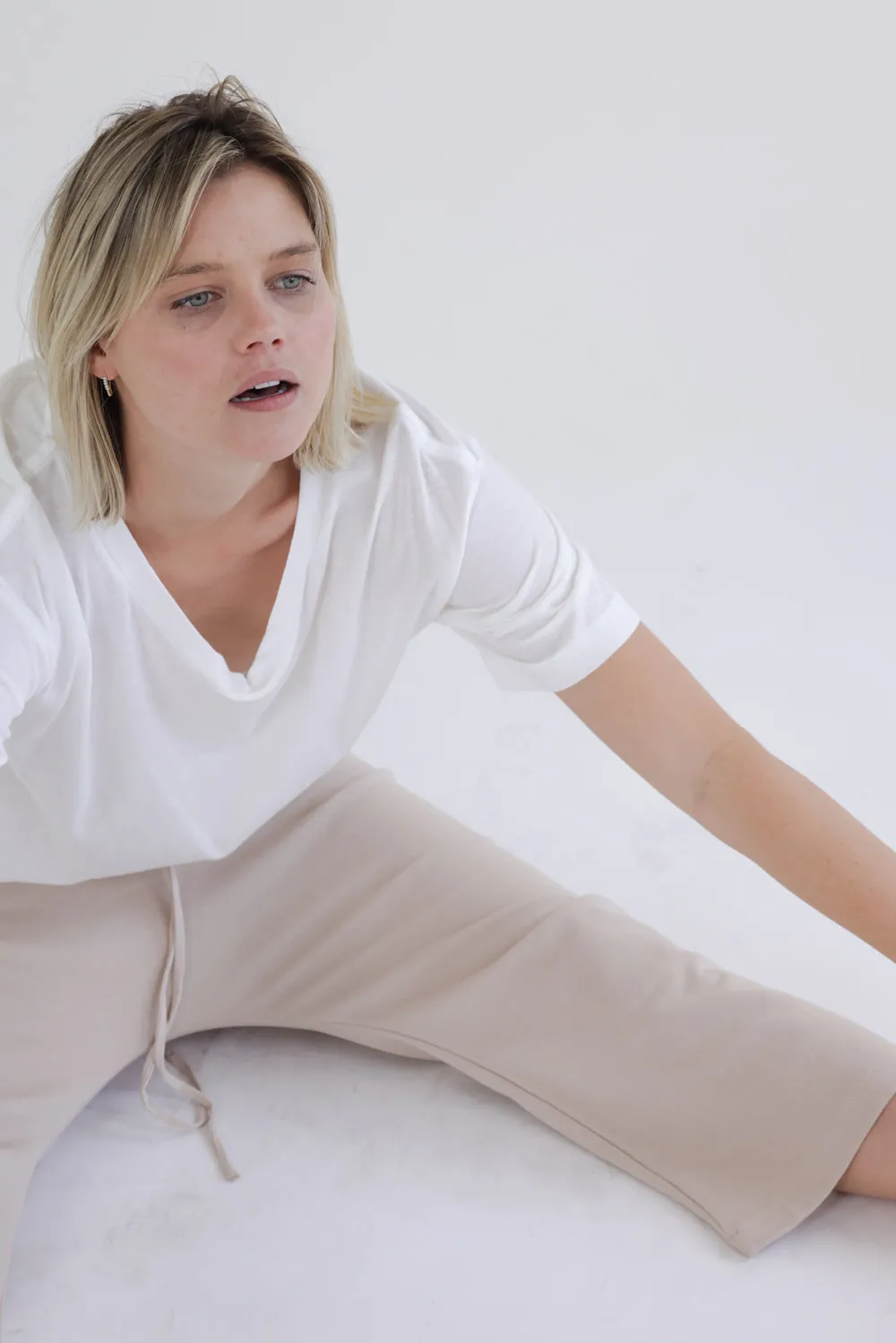 Garment dye french terry baggy sweatpants