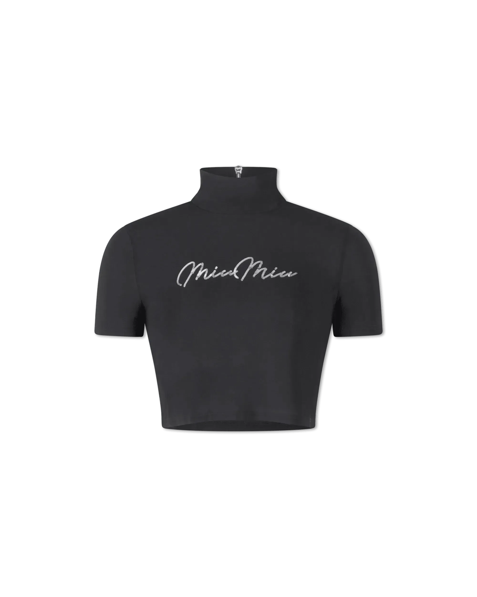 Georgette Turtleneck Cropped Tshirt