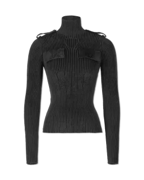 Lightweight Ribbed Turtleneck