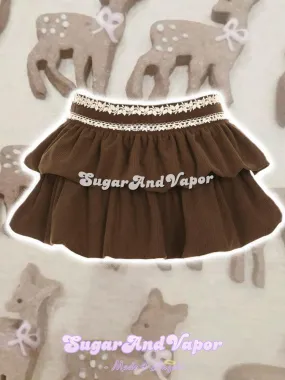 Mabel Hazelnut Petal Corduroy Mini Skirt