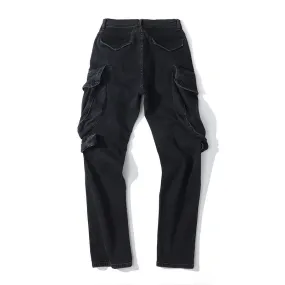 Man Fall Outfits Cargo Pants High Street Vibe Wind Three-Dimensional Large Pocket Functional Overalls Men Loose Straight Trousers
