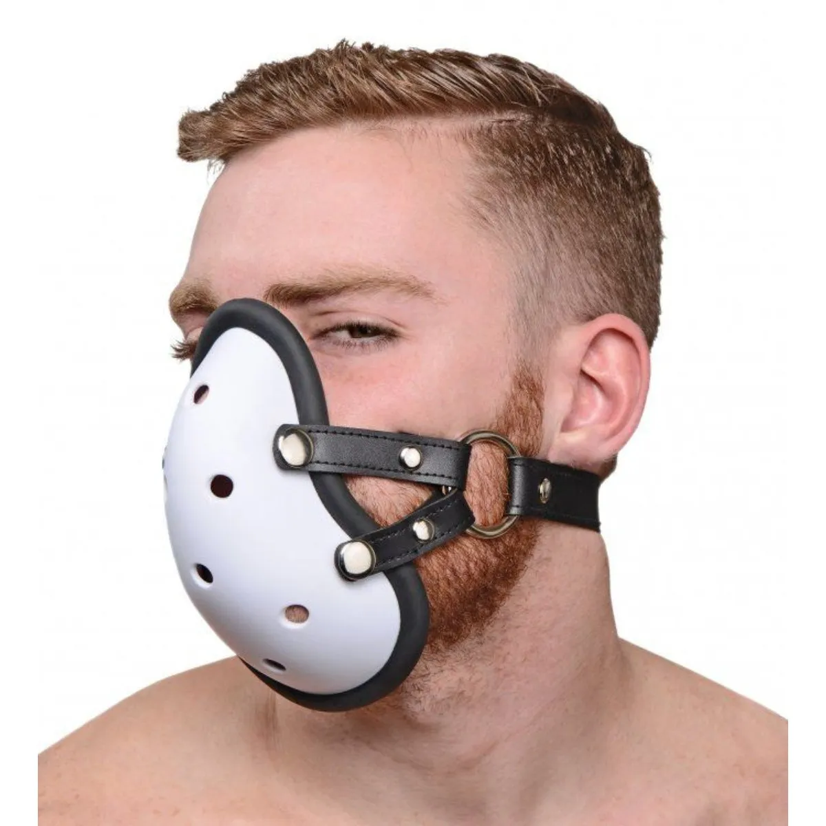 Master Series Musk Athletic Cup Muzzle White Black