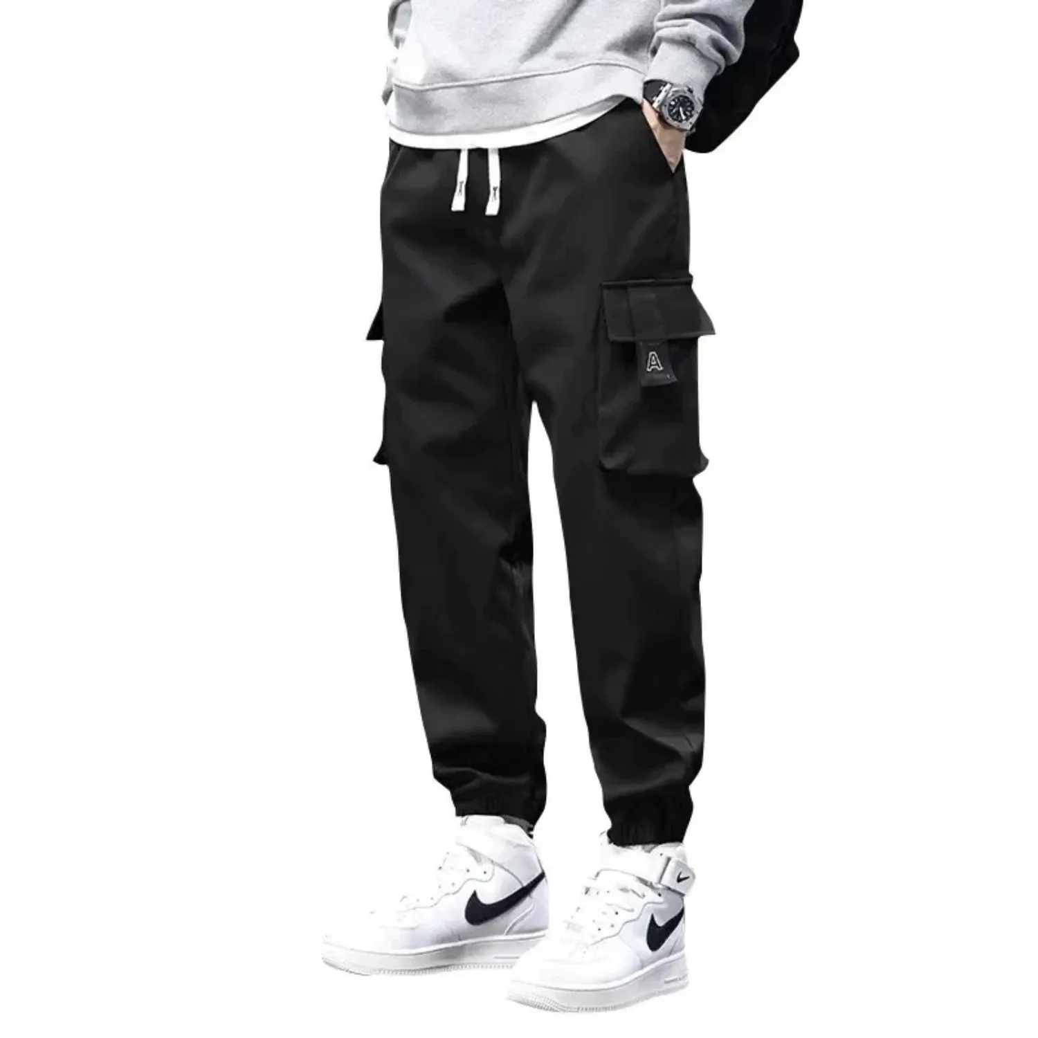 Men's Multi-Pocket Cargo Pants with Drawstring Waist | Perfect for All-Seasons Wear