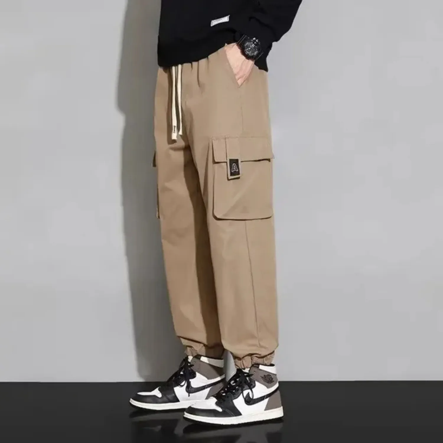 Men's Multi-Pocket Cargo Pants with Drawstring Waist | Perfect for All-Seasons Wear