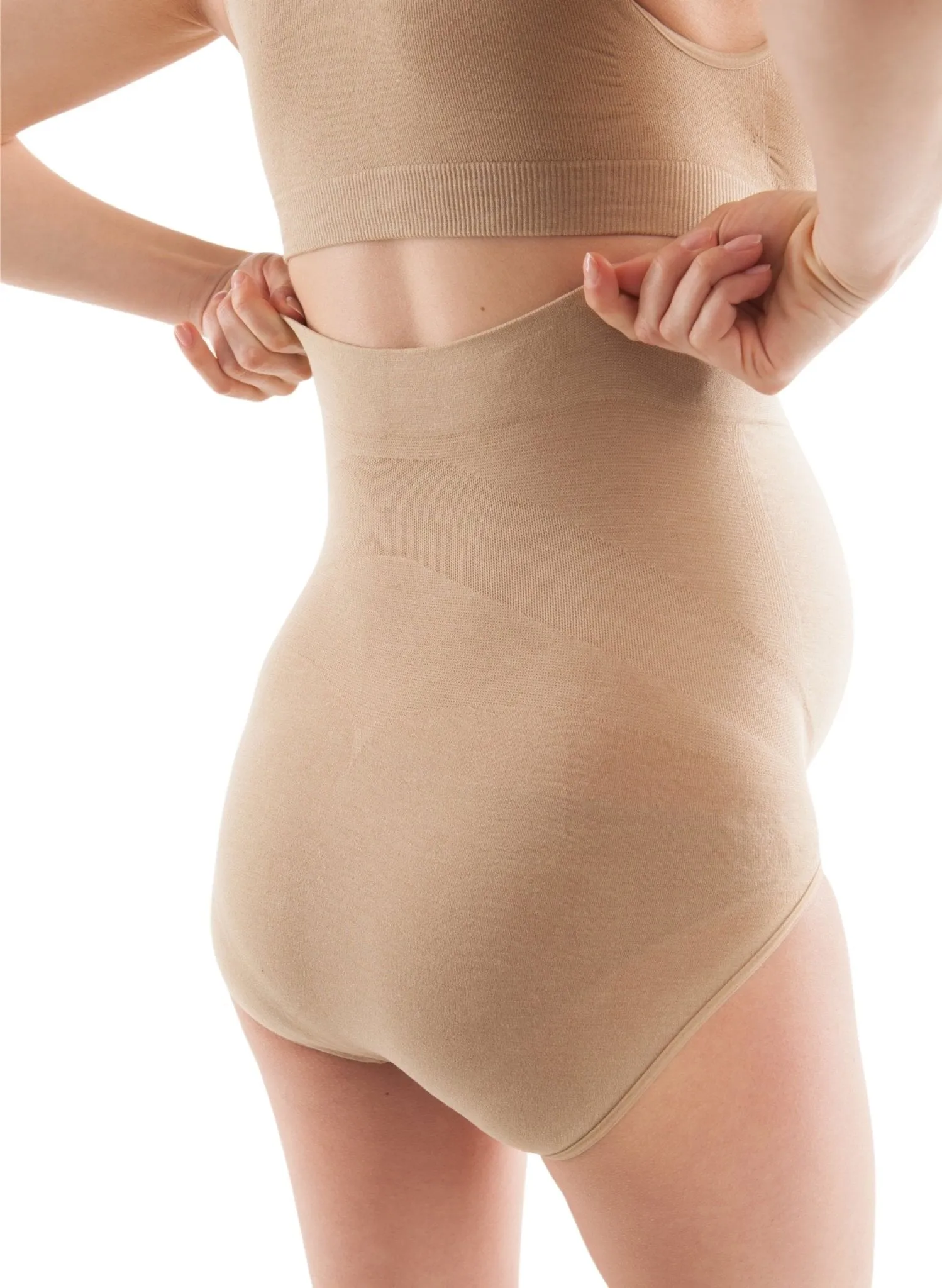 Milk-Fiber Maternity Briefs - Beige