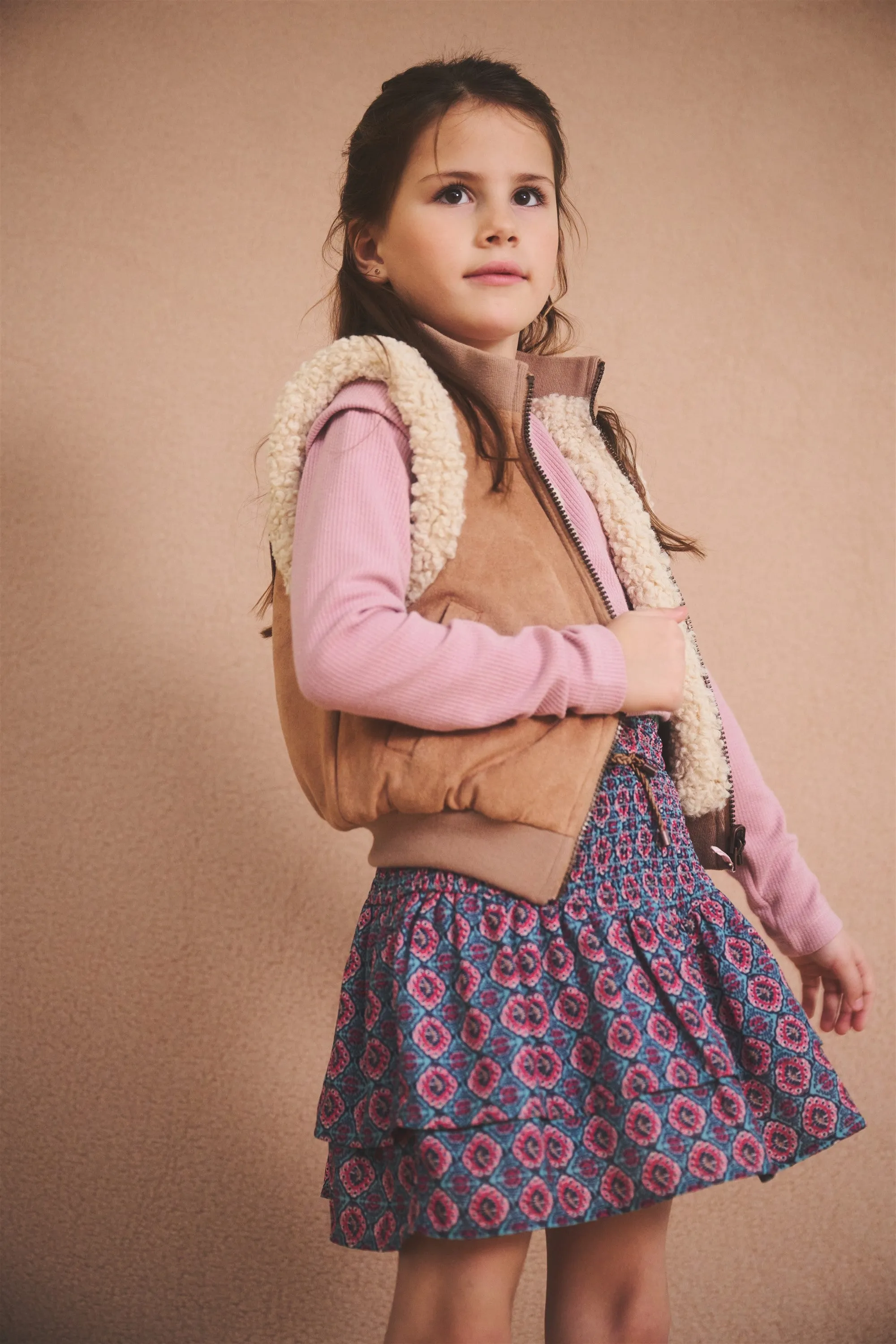 NoNo Nami smocked layered skirt