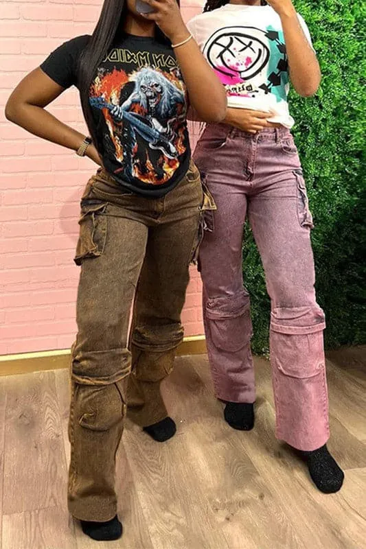 PA432 Straight Denim Long Pants