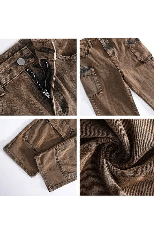 PA432 Straight Denim Long Pants