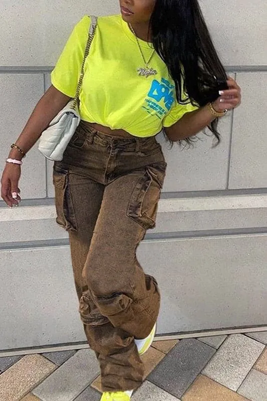 PA432 Straight Denim Long Pants