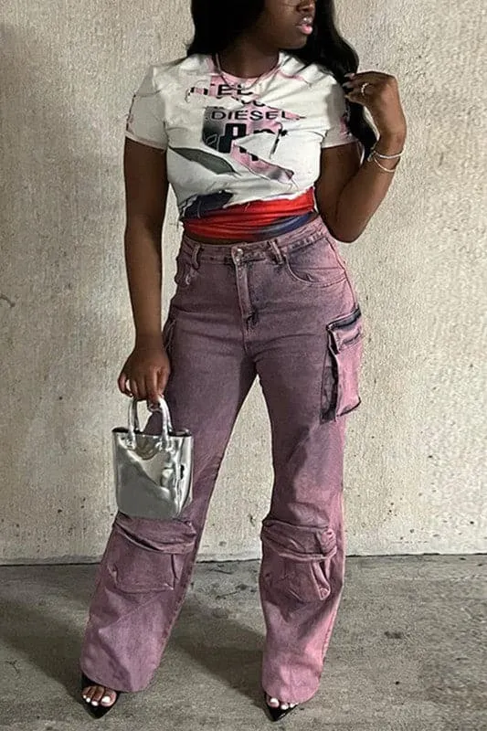 PA432 Straight Denim Long Pants