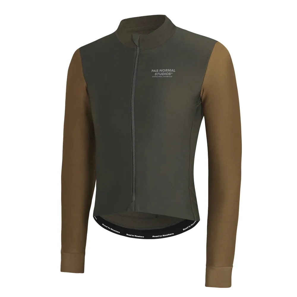PAS NORMAL STUDIOS Mechanism Thermal Long Sleeve Jersey - Dark Olive/Army Brown