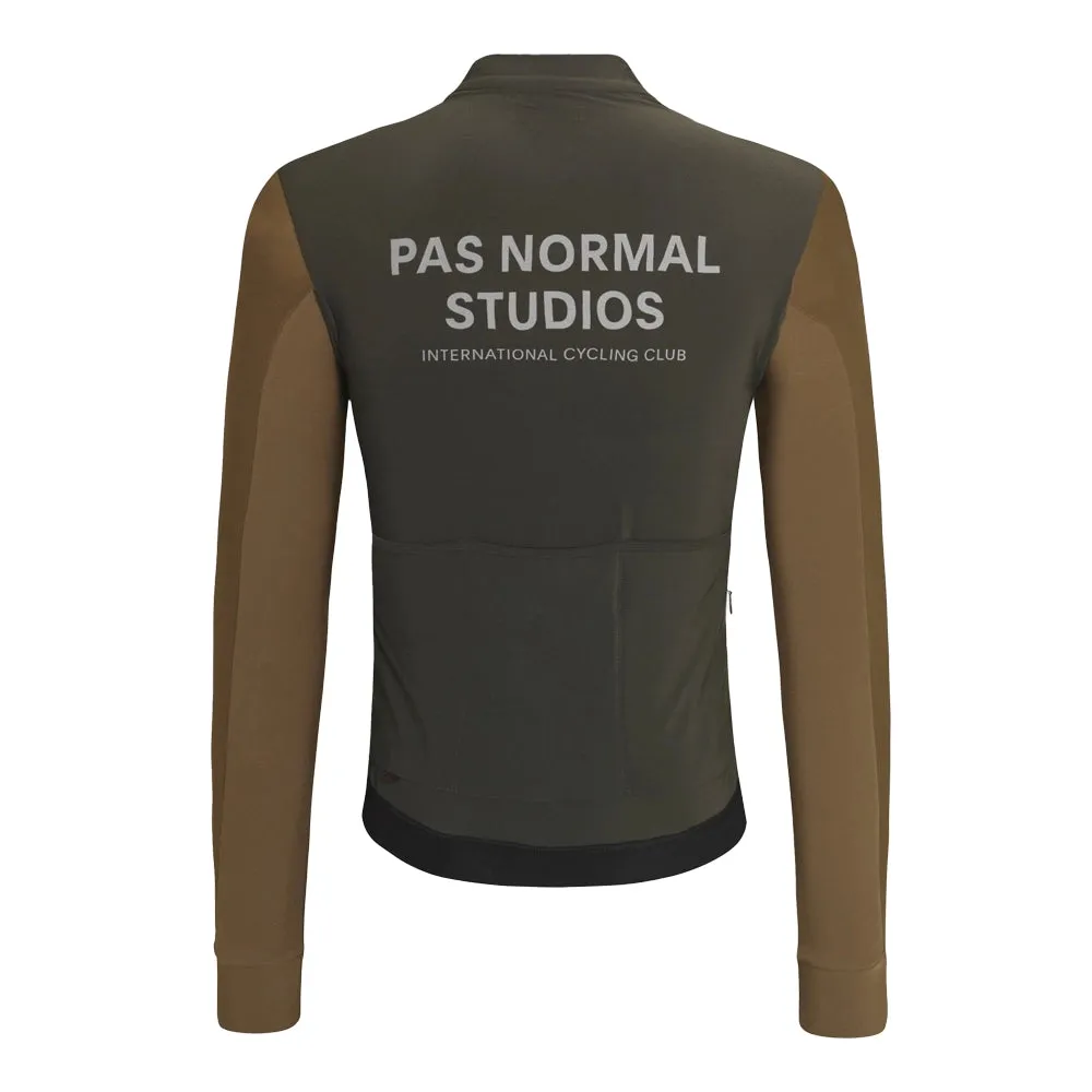 PAS NORMAL STUDIOS Mechanism Thermal Long Sleeve Jersey - Dark Olive/Army Brown