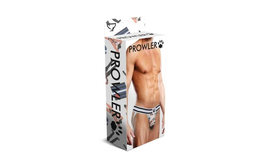 Prowler Leather Pride Jock Strap Black White