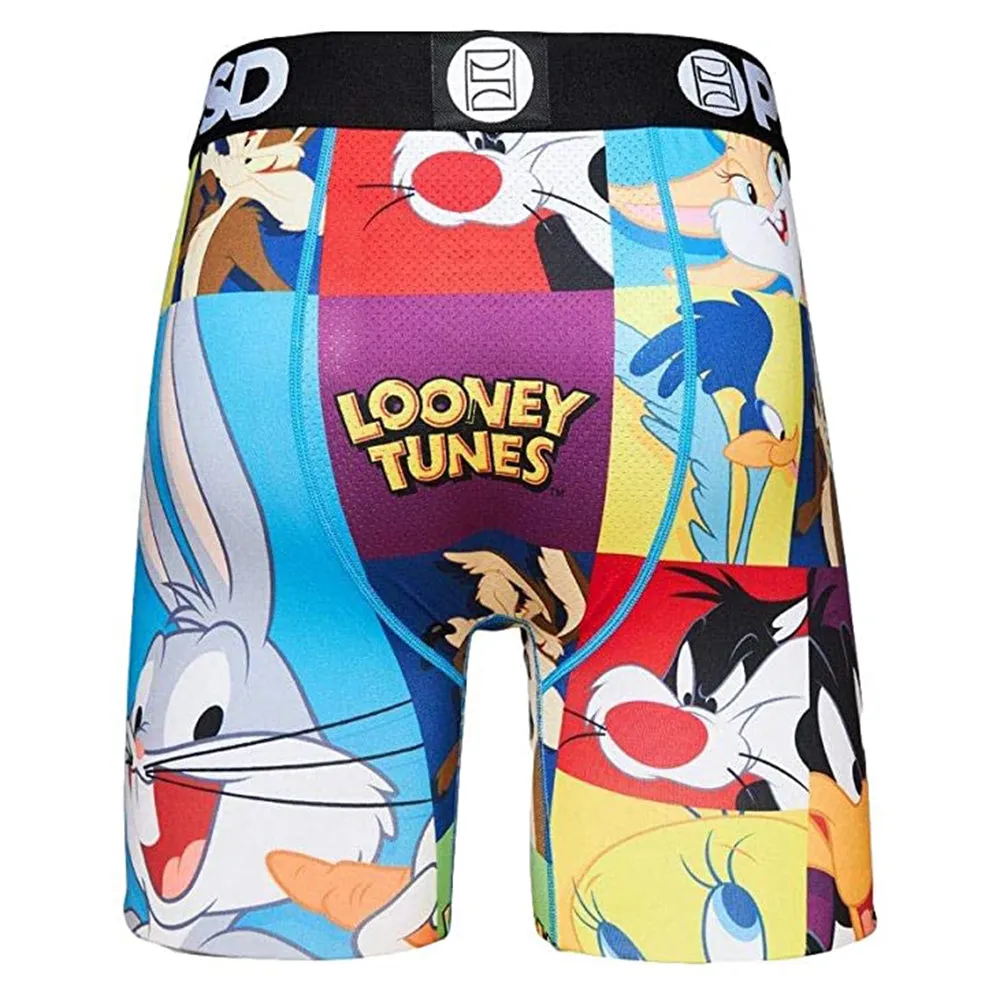 PSD Mens Elastic Underwear Wide Band Boxer Brief Blue Looney Toons Bunch Underwear - 121180048-BLU-M