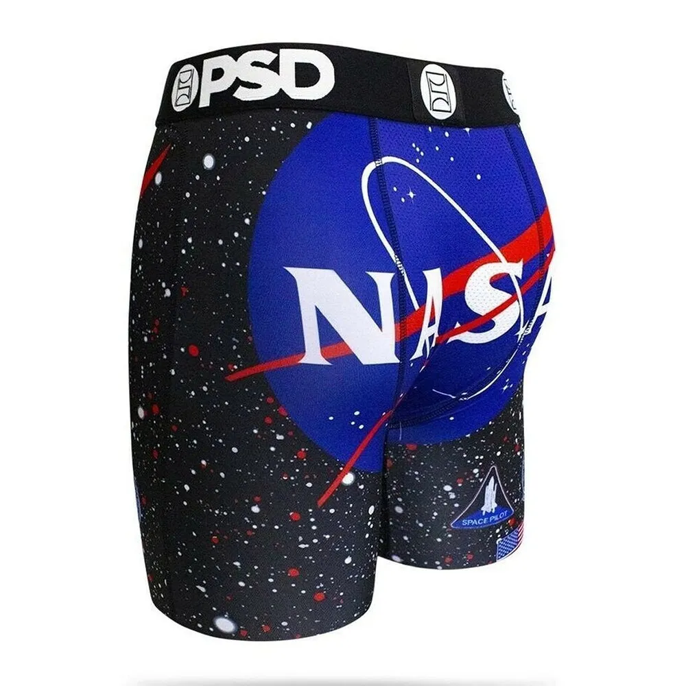 PSD Staple NASA Space Galaxy American Flag Mens Boxer Briefs XX-Large Underwear - E11911021-BLK-XXL
