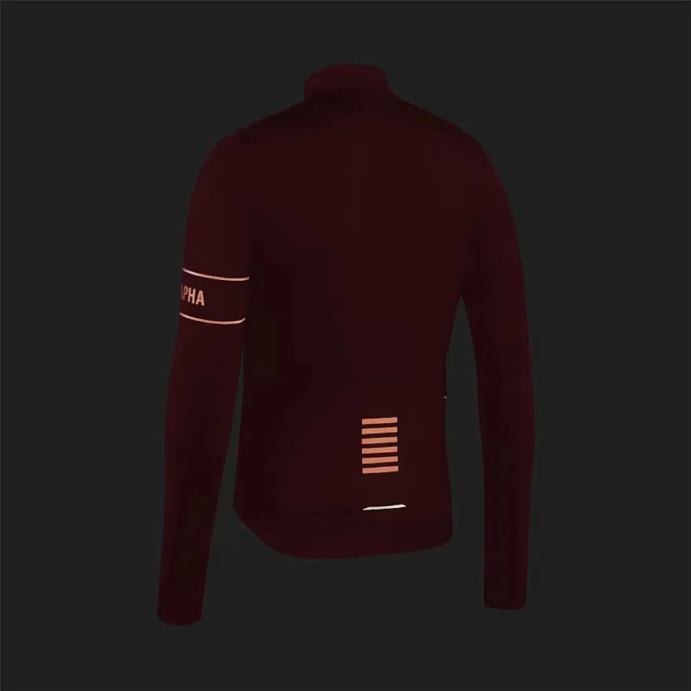 RAPHA Pro Team Long Sleeve Thermal Jersey AW2023 - BFS Dark Red