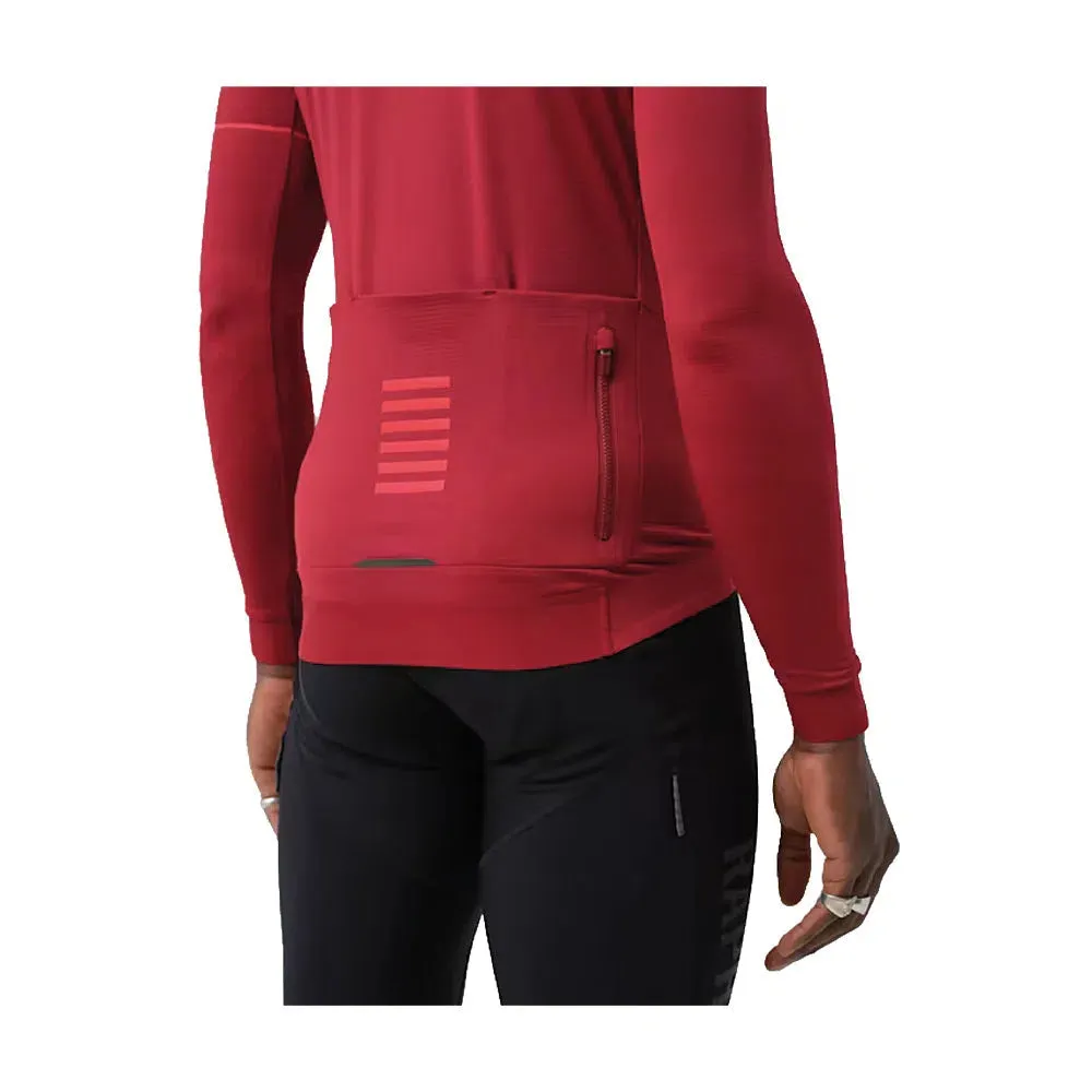 RAPHA Pro Team Long Sleeve Thermal Jersey AW2023 - BFS Dark Red
