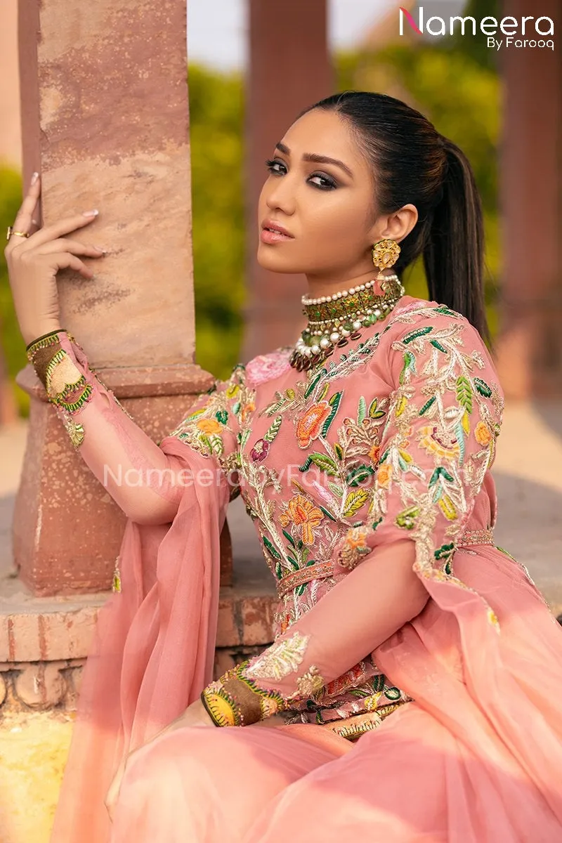 Royal Bridal Pakistani Wedding Dress Pink Online #BS170