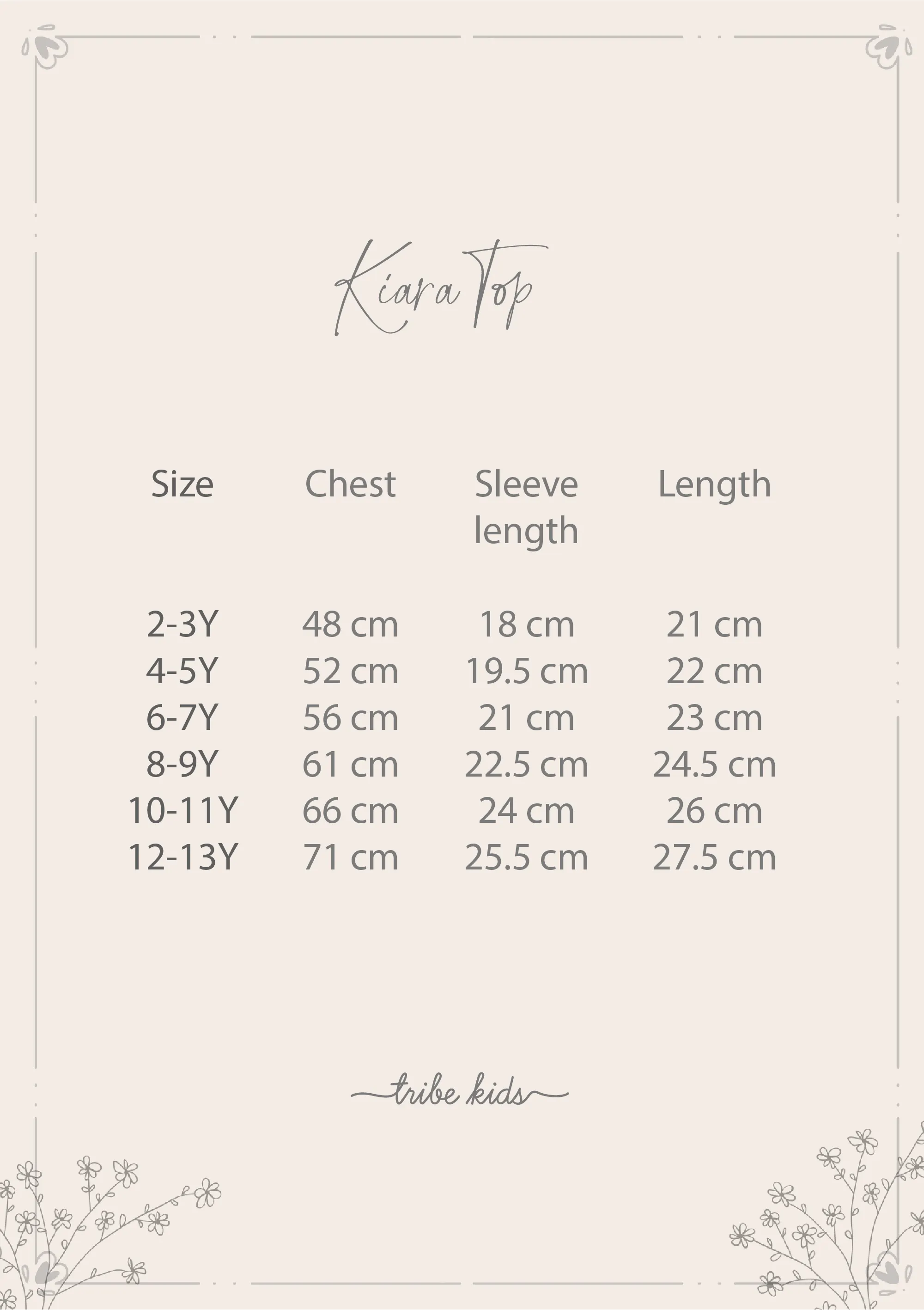 Set of Kiara Girls Top and Giada Skirt - Ecru/Ecru Print