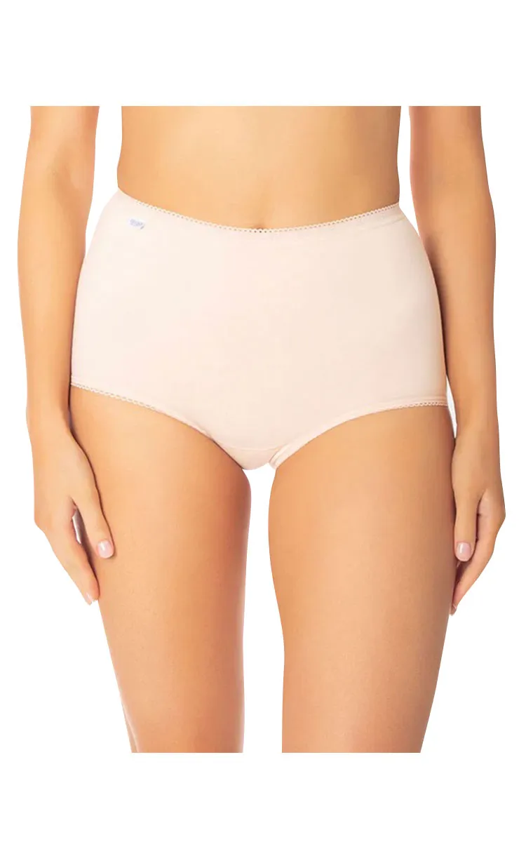 Sloggi 100% Cotton Underwear Maxi Brief in Fresh Powder - TWO PACK