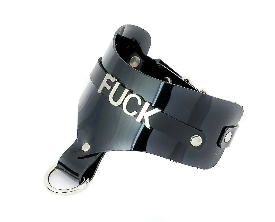 Steel Letter Vinyl Clear Name Choker
