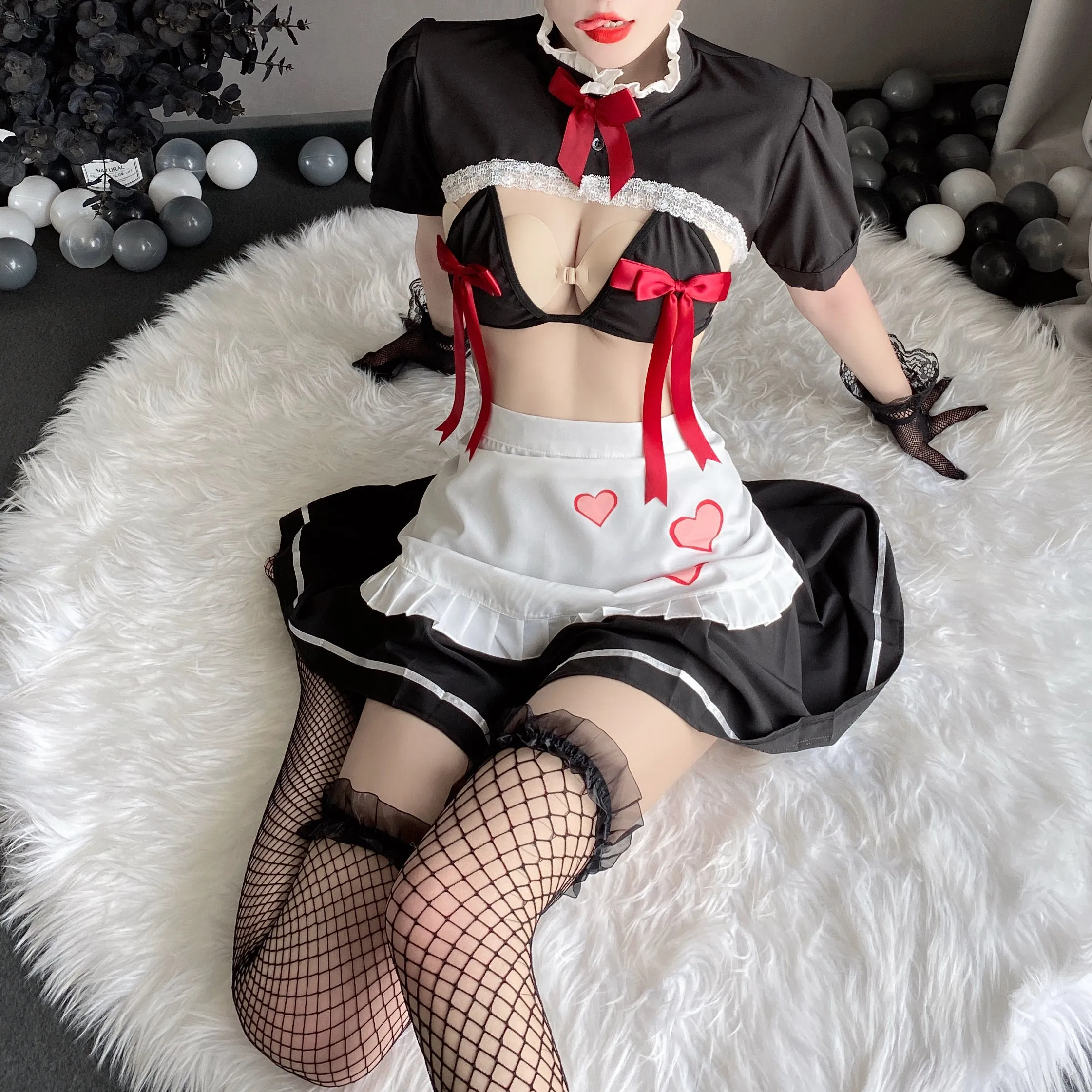 T-2620 Cute maid dress passion uniform seduction set