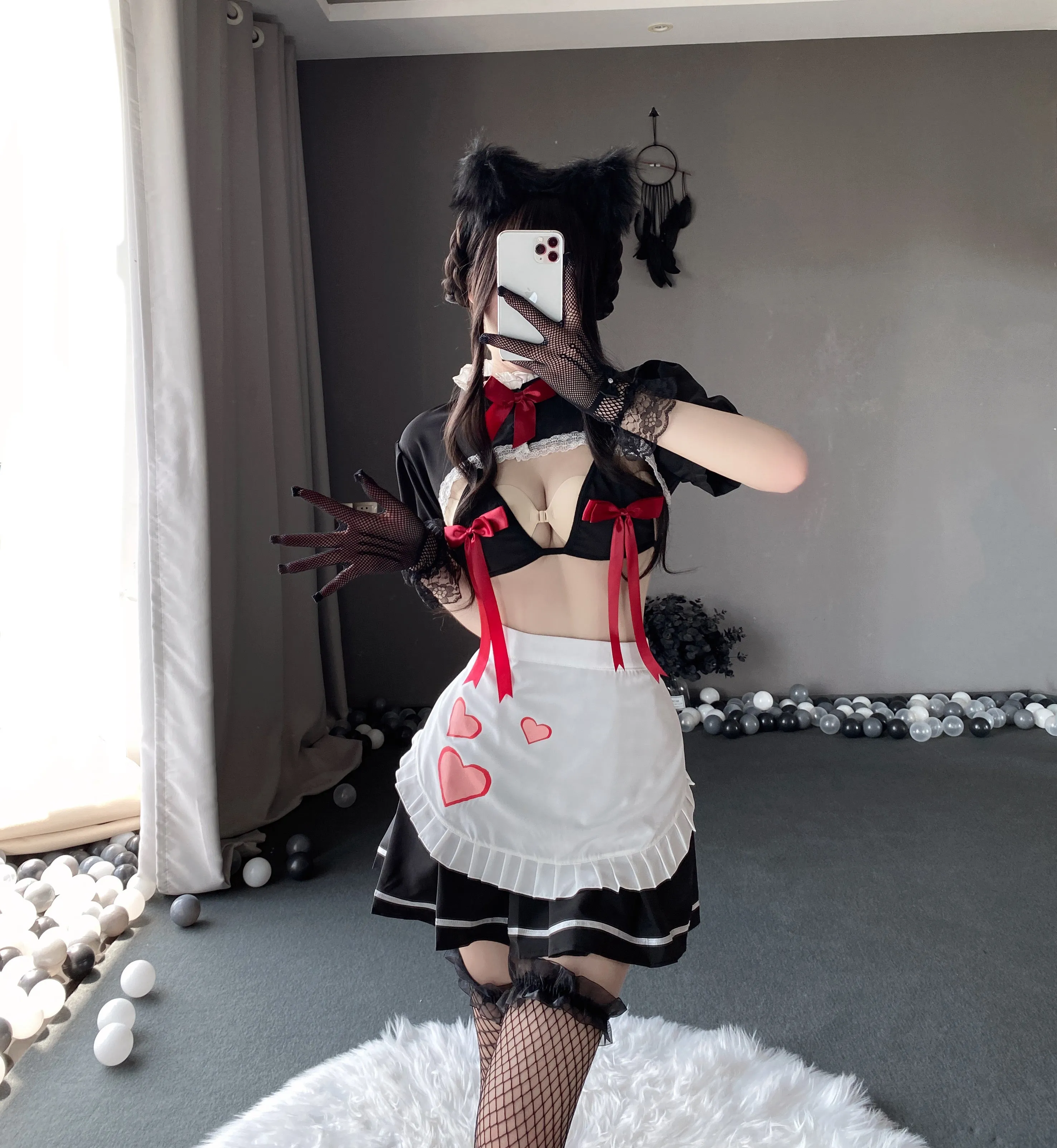 T-2620 Cute maid dress passion uniform seduction set